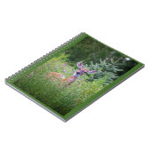 Rotwild im blumigen Dickicht-Fotonotizbuch Notizblock (Linke Seite)