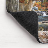 Rotwild im Holz Mousepad (Ecke)