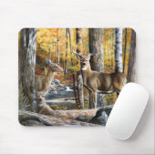 Rotwild im Holz Mousepad (Mit Mouse)