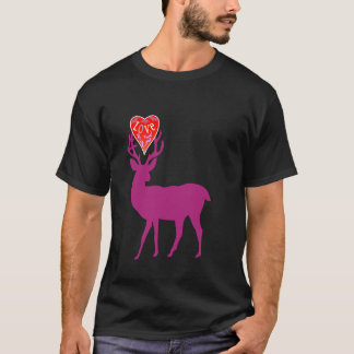 Rotwild im Liebe-Shirt T-Shirt