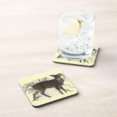 Rotwild im Schnee Getränkeuntersetzer (Rechte Seite)