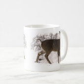 Rotwild im Schnee Kaffeetasse (VorderseiteRechts)