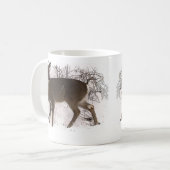 Rotwild im Schnee Kaffeetasse (Vorderseite Links)