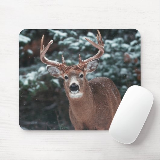 Rotwild im Schnee Mousepad (Mit Mouse)