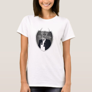 Rotwild im Tuxedo - bleibe Sie nobel T-Shirt