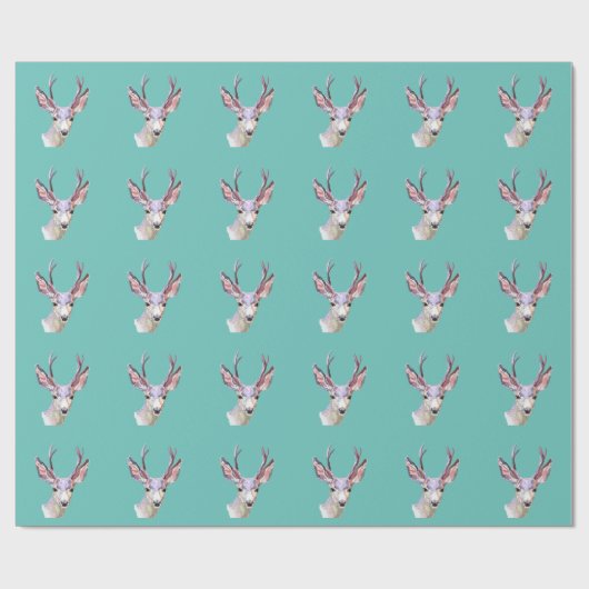 Rotwild im Wald Geschenkpapier (Flach)