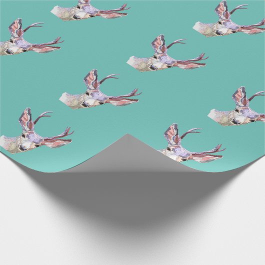 Rotwild im Wald Geschenkpapier (Ecke)