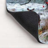 Rotwild im Winter Mousepad (Ecke)