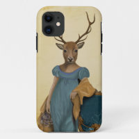Rotwild in blauem Kleid 2