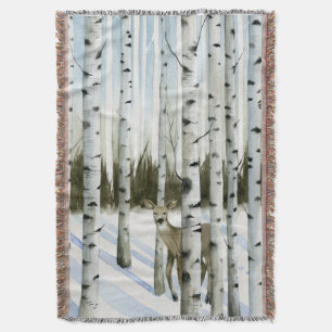 Rotwild in den Schneefällen Decke