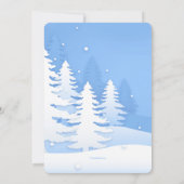 Rotwild in der Schnee-Einladung Einladung (Rückseite)