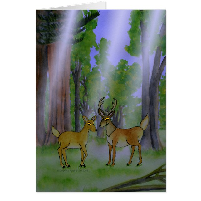 Rotwild in der Waldkarte (Vorne)