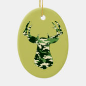 Rotwild-Jagd-Camouflage-Dollar Keramikornament (Hinten)