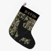 Rotwild-Jagd-Camouflage-WeihnachtsStrumpf Großer Weihnachtsstrumpf (Vorderansicht (hängend))