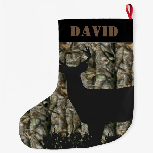 Rotwild-Jagd-Camouflage-WeihnachtsStrumpf Großer Weihnachtsstrumpf (Rückseite)