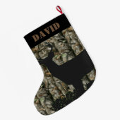 Rotwild-Jagd-Camouflage-WeihnachtsStrumpf Großer Weihnachtsstrumpf (Rückseite (Hängend))