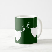 Rotwild-Jagd-Geweihherz Kaffeetasse (VorderseiteRechts)