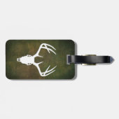 Rotwild-Jagd-Schädel mit den Geweihen Gepäckanhänger (Rückseite horizontal)