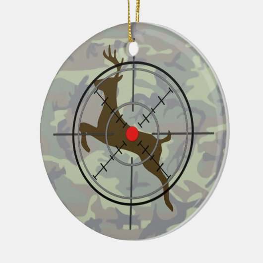 Rotwild-Jagd-Tarnungs-Weihnachtsverzierung Keramik Ornament (Links)