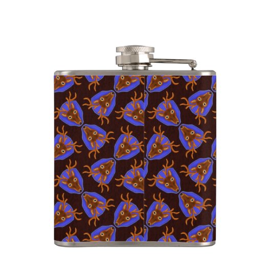 Rotwild-Jagd-Trophäe des Dollar-8-Point auf Flachmann (Rückseite)