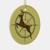 Rotwild-Jagd-Weihnachtsverzierung Keramikornament (Rechts)