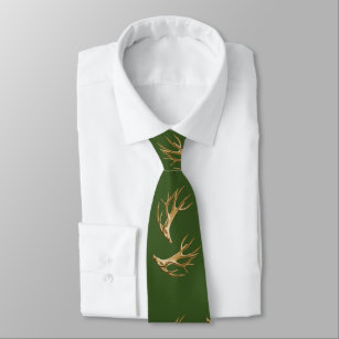 Rotwild-Jäger-Geweihe Forest Green Krawatte