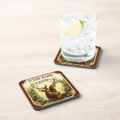 Rotwild-Kabine personalisiert mit hölzernem Korn Getränkeuntersetzer (Rechte Seite)