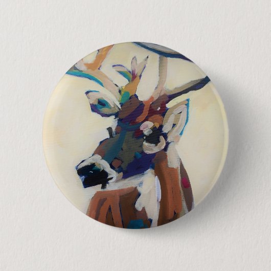 Rotwild-Kopf Button (Vorderseite)