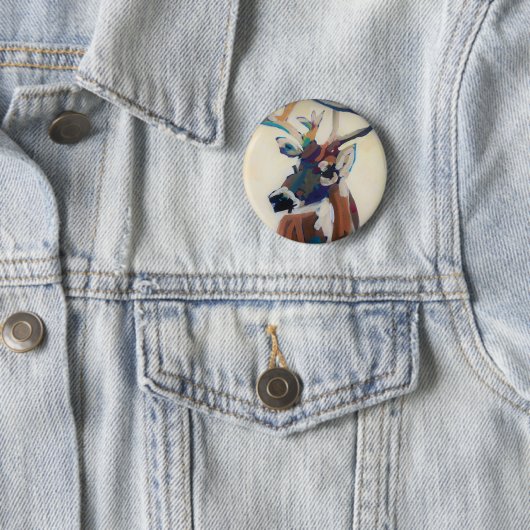 Rotwild-Kopf Button (Beispiel)