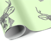 Rotwild-Kopf Geschenkpapier (Rolleneckpunkt)