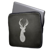 Rotwild mit dem Geweih-Kreide-Zeichnen Laptopschutzhülle (Vorderseite Links)