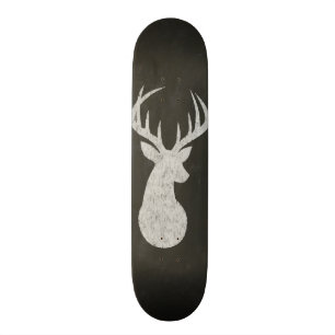Rotwild mit dem Geweih-Kreide-Zeichnen Skateboard