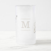 Rotwild mit Monogramm-Glas Stein Mattglas Bierglas (Mittel)