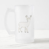 Rotwild mit Monogramm-Glas Stein Mattglas Bierglas (Links)