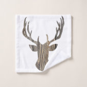 Rotwild-rustikales hölzernes Tuch-HauptSet Badhandtuch Set (Waschlappen)