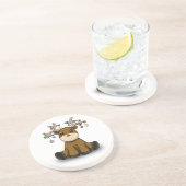 Rotwild Sandstein Untersetzer (Seite)