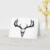 Rotwild-Schädel Karte (Gelbe Blume)