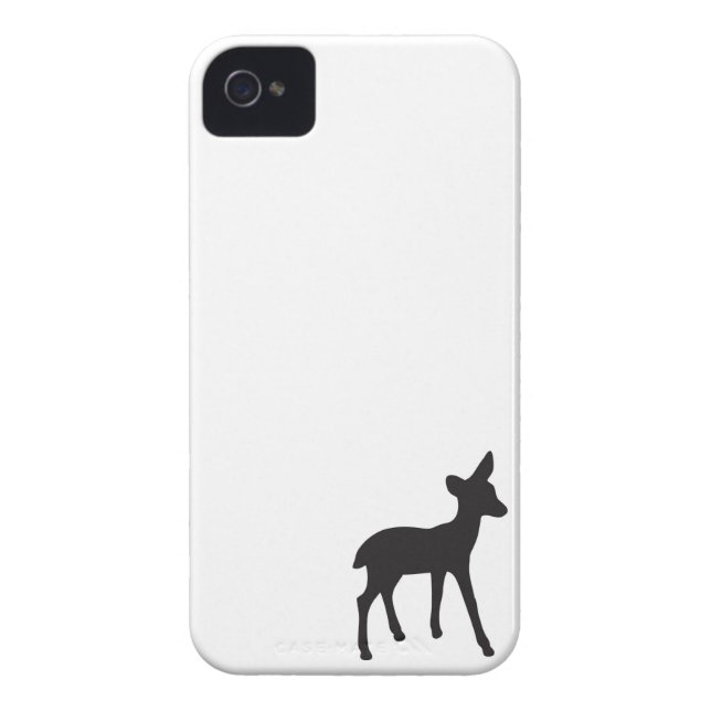 Rotwild schmeicheln sich Schwarz-weißen Silhouette Case-Mate iPhone Hülle (Rückseite)