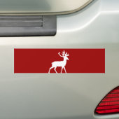 Rotwild-Silhouette - Rot und Weiß Autoaufkleber (Auf Auto)