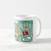 Rotwild simsen Jagd-Cartoon-Tasse Kaffeetasse (VorderseiteRechts)