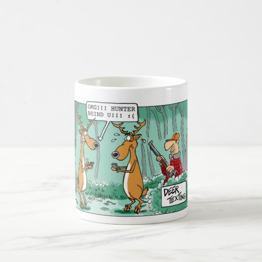 Rotwild simsen Jagd-Cartoon-Tasse Kaffeetasse (Mittel)