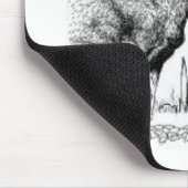 Rotwild stehend mousepad (Ecke)