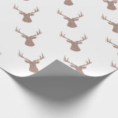 Rotwild - Streifen - Braun und Weiß Geschenkpapier (Ecke)