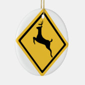 Rotwild-Überfahrt-Symbol Keramikornament (Rechts)