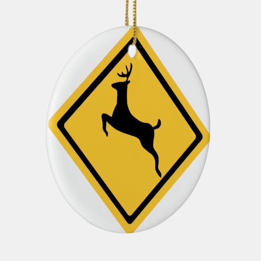 Rotwild-Überfahrt-Symbol Keramikornament (Rechts)