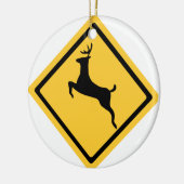 Rotwild-Überfahrt-Symbol Keramikornament (Links)
