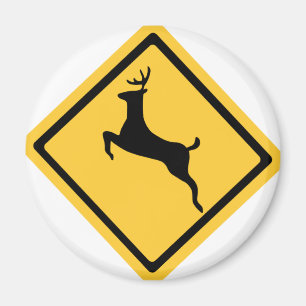 Rotwild-Überfahrt-Symbol Magnet