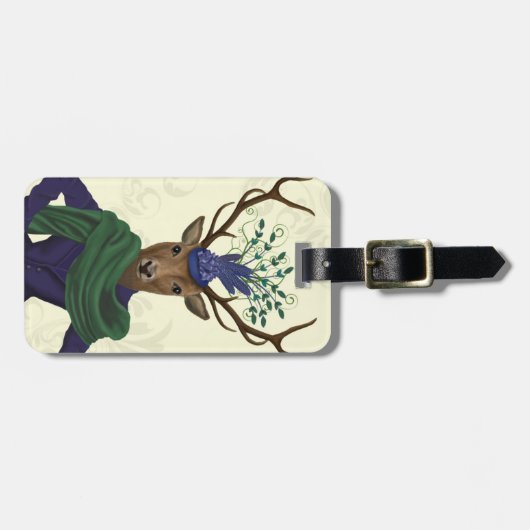 Rotwild und Fascinator 2 Gepäckanhänger (Vorderseite horizontal)