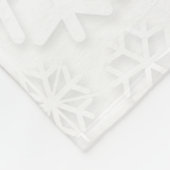 Rotwild und Schneeflocken Fleecedecke (Ecke)