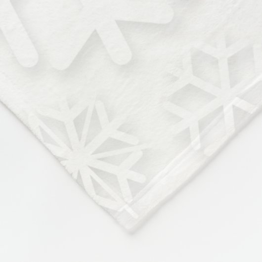 Rotwild und Schneeflocken Fleecedecke (Ecke)